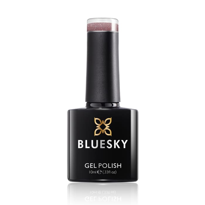 Bluesky Nude Pink Chill Out Gel Polish with fine glitter bottle