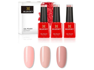 nude gel nail polish set