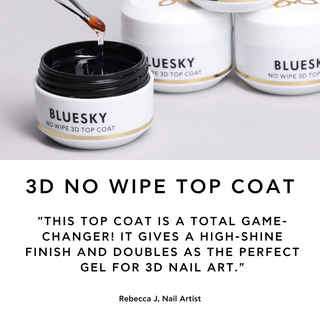 3D No Wipe Top Coat - 15g Gel Polish
