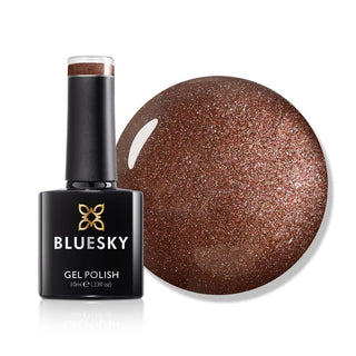 BLUESKY GEL POLISH - LEATHER SATCHEL - 80629 bottle and colour swatch