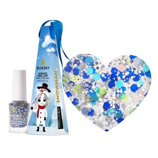 Bluesky Kids Airkiss Christmas Exclusive Bauble - 5ml - Snowman bottle and colour swatch