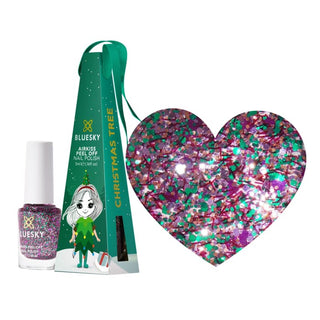 Bluesky Kids Airkiss Christmas Exclusive Bauble - 5ml - Christmas Tree bottle and colour swatch