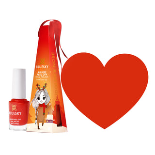 Bluesky Kids Airkiss Christmas Bauble - 5ml - Rudolph's Nose bottle and colour swatch