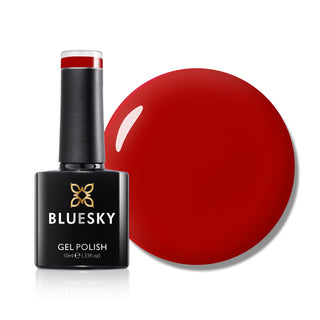 Scarlet Velvet - AW2423 - 10ml Gel Polish bottle and colour swatch