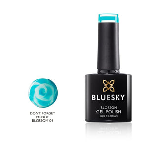 Bluesky Blossom Gel - DON'T FORGET ME NOT - 04 bottle and colour swatch