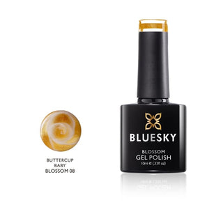 Bluesky Blossom Gel - BUTTERCUP BABY - 08 bottle and colour swatch