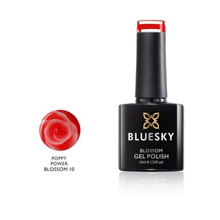 Bluesky Blossom Gel - POPPY POWER - 10 bottle and colour swatch