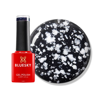 Bluesky Gel Polish Mini No Wipe Top Coat - Snowflake bottle and colour swatch