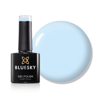 Bluesky Gel Polish - DC108 - Baby Blue bottle and colour swatch