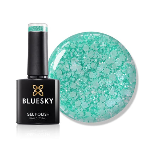Bluesky Gel Polish - Glitter Neon 04 - Aqua