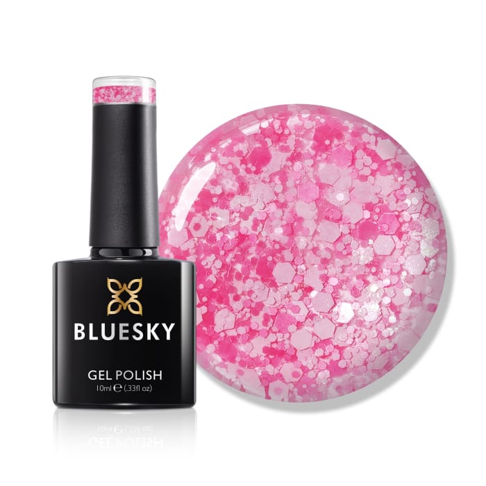 Bluesky Gel Polish - Glitter Neon 09 - Pink – Bluesky Cosmetics