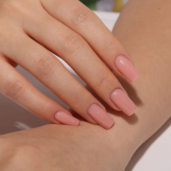 Fast & Easy Builder Gel 10ml - LBA12 - Peach Glitz product image