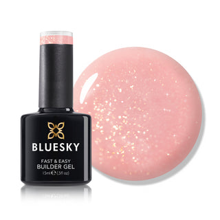 Fast & Easy Builder Gel 15ml - LBA12 - Peach Glitz
