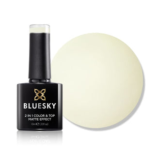 Bluesky 2 in 1 Matte Colour & Top Gel Polish - LBM01 - Citrine bottle and colour swatch