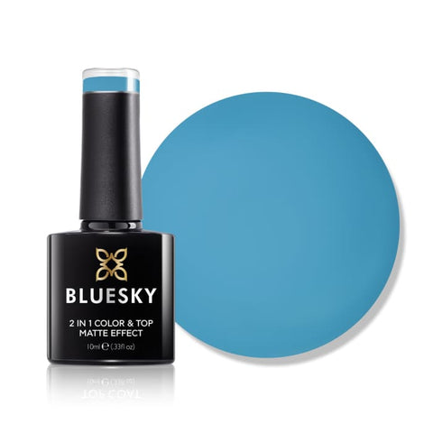Bluesky 2 in 1 Matte Colour & Top Gel Polish - LBM02 - Mandarin Blue