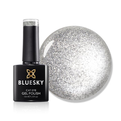 Bluesky Sparkle Diamond Cat Eye Gel Polish - LSD01 - Silver Stardust
