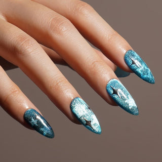 Bluesky Sparkle Diamond Cat Eye Gel Polish - LSD06 - Aquamarine Dream product image