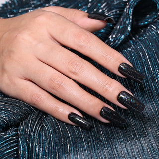 Bluesky Gel Polish - BLACK WITH RAINBOW - LT123