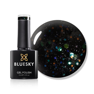 Bluesky Gel Polish - BLACK WITH RAINBOW - LT123