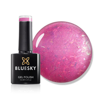 Bluesky Gel Polish - LVM03 - Pink Diva bottle and colour swatch