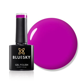 Bluesky Gel Polish - Neon 11 - Gothic Grape bottle and colour swatch