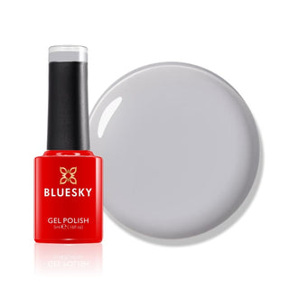 Bluesky Gel Polish Mini - LIGHT GREY - QXG824 bottle and colour swatch