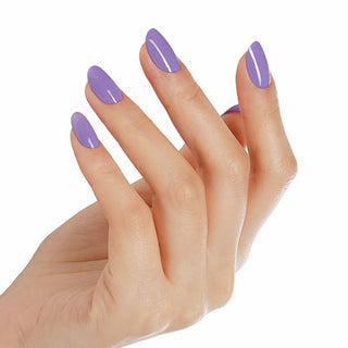 Bluesky Gel Polish - SS2412 - Serenity Lavender colour on a hand