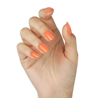 Bluesky Gel Polish - SS2415 - Tropical Mango colour on a hand