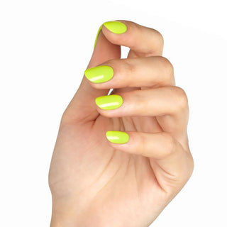 Bluesky Gel Polish - SS2419 - Lime Adventure colour on a hand