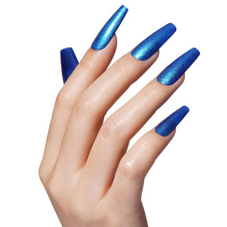 Bluesky Gel Polish - SS2421 - Electric Blue colour on a hand