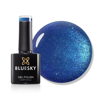 Bluesky Gel Polish - SS2421 - Electric Blue bottle and colour swatch