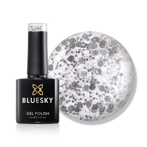 Bluesky Gel Polish - XMS201 - Silver Flakes