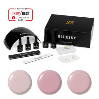 Bluesky Starter Kit - Best Selling Nudes bottle and colour swatch