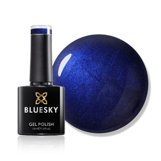 Bluesky Gel Polish - XMAS2104 - Blue Christmas bottle and colour swatch