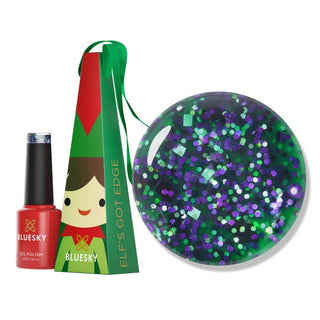 Bluesky Christmas Exclusive Bauble - 5ml - Elf's Got Edge bottle and colour swatch