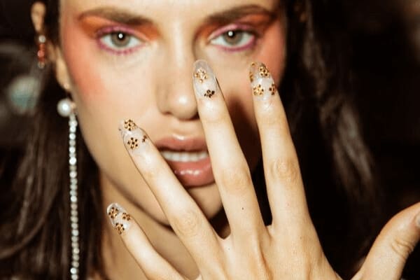 Bluesky Gel Polish - Floral Nail Art Design for London Fashion Week