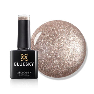 Bluesky Gel Polish - XMS203 - Golden Star bottle and colour swatch