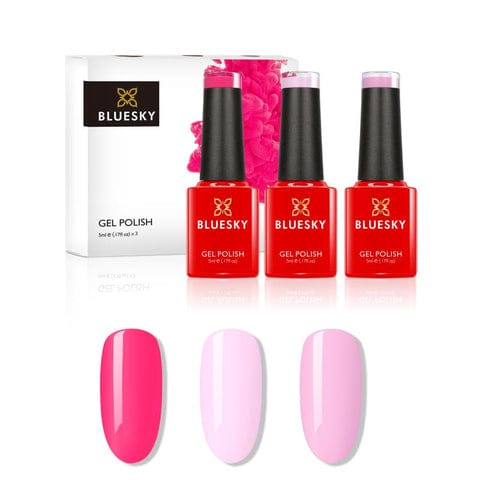 pink gel nail polish set