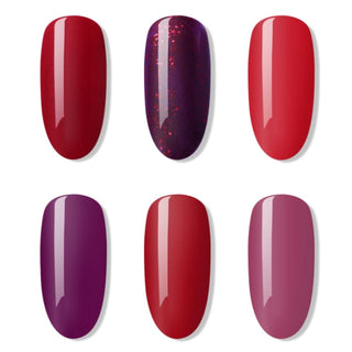 Bluesky Red Gel Polish Set 6 x 10ml - Gel Polish