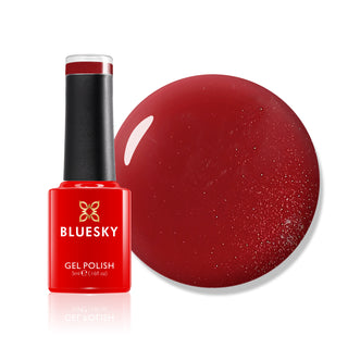 Bluesky Gel Polish Mini - Hollywood Red Carpet - 80521 bottle and colour swatch