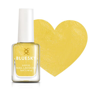 Bluesky Kids Airkiss Nail Polish - My Sunshine bottle and colour swatch