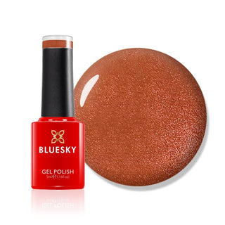 Bluesky Gel Polish Mini - Fine Vermilion - 80583 bottle and colour swatch