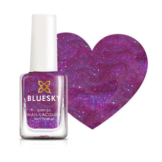 Bluesky Kids Airkiss Nail Polish - Let's Party bottle and colour swatch