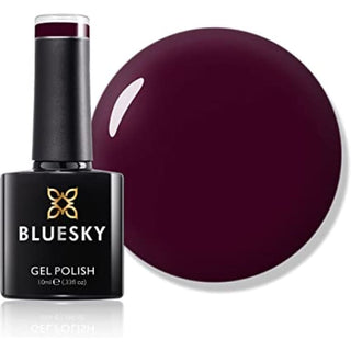 Bluesky Gel Polish - A072 - Dark Maroon bottle and colour swatch