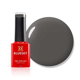 Bluesky Gel Polish Mini - DARK GREY - A086 bottle and colour swatch