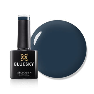 BLUESKY GEL POLISH - BALANCED BLUE - AW2217 bottle and colour swatch