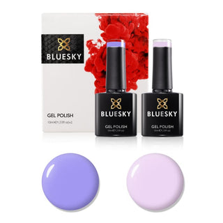 Bluesky Gel Polish Set - Anniversary Set 2 bottles and colour swatches