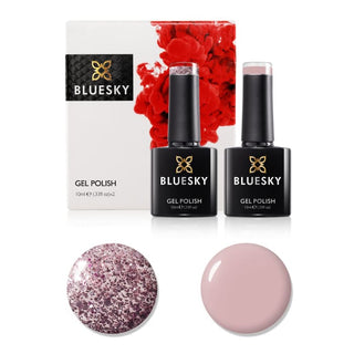 Bluesky Gel Polish Set - Anniversary Set 5 bottles and colour swatches