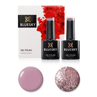 Bluesky Gel Polish Set - Anniversary Set 4 bottles and colour swatches