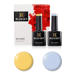 Bluesky Gel Polish Set - Anniversary Set 7 bottles and colour swatches